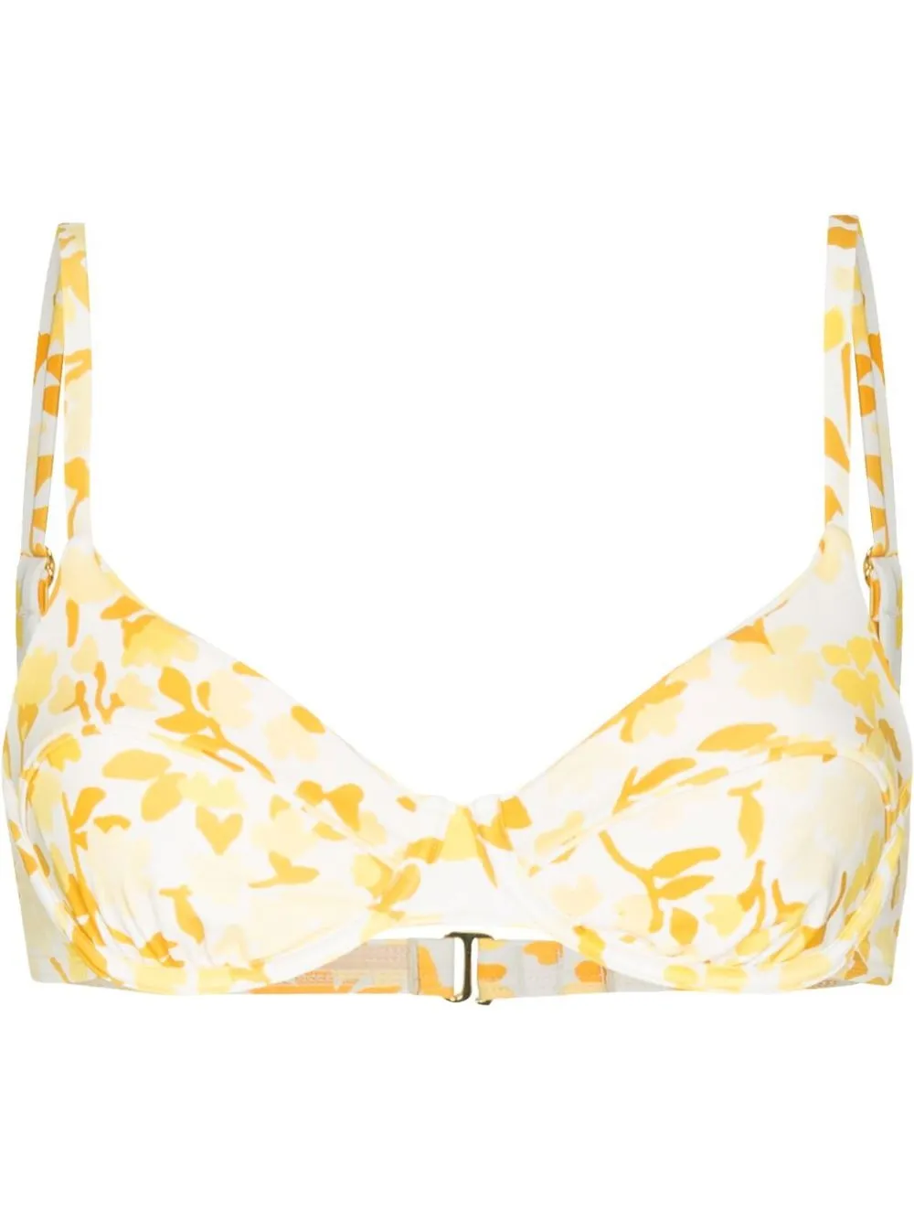 

peony top de bikini con estampado floral - Amarillo