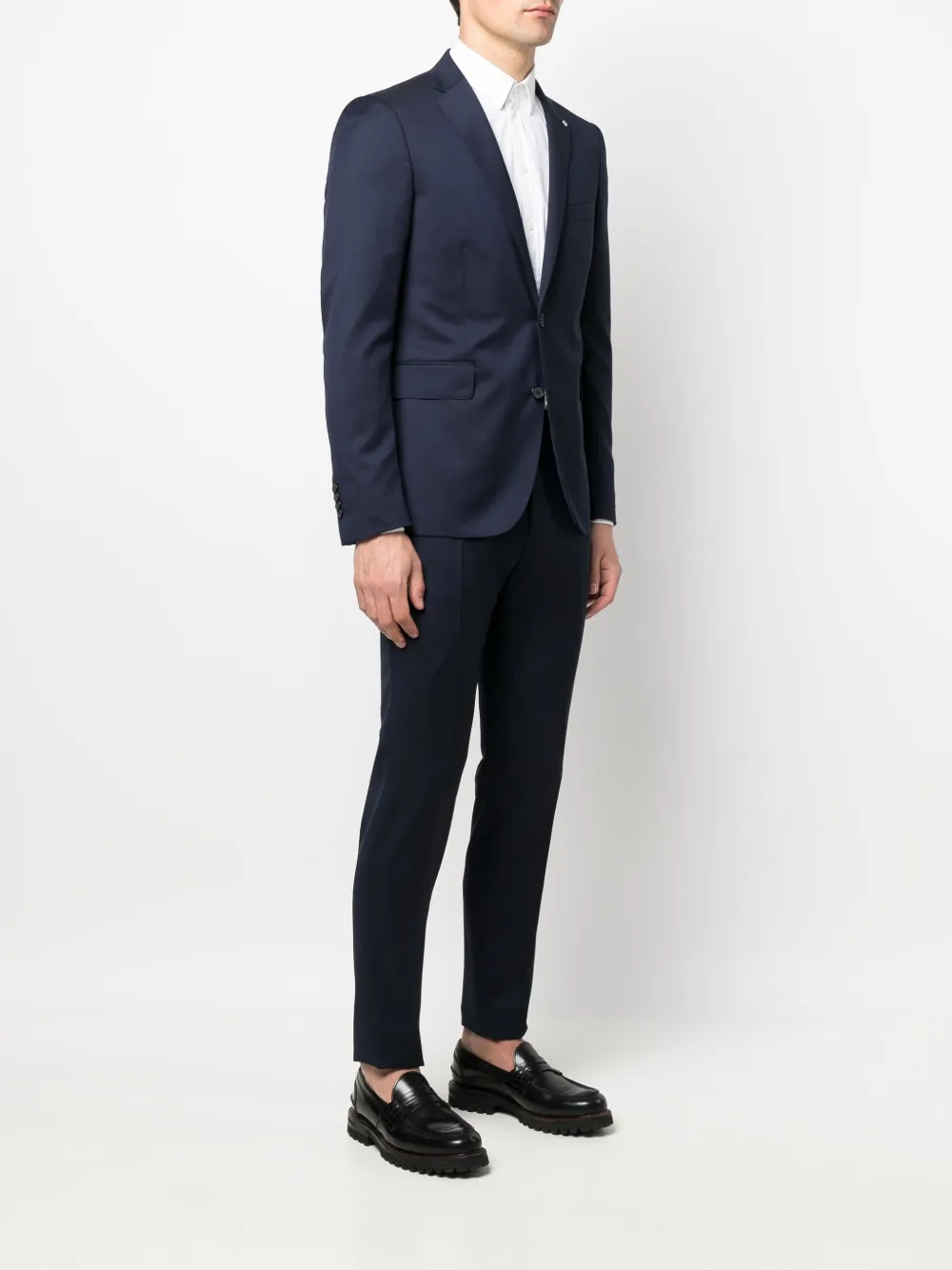 Tagliatore Slim-cut Two-piece Suit In Blau