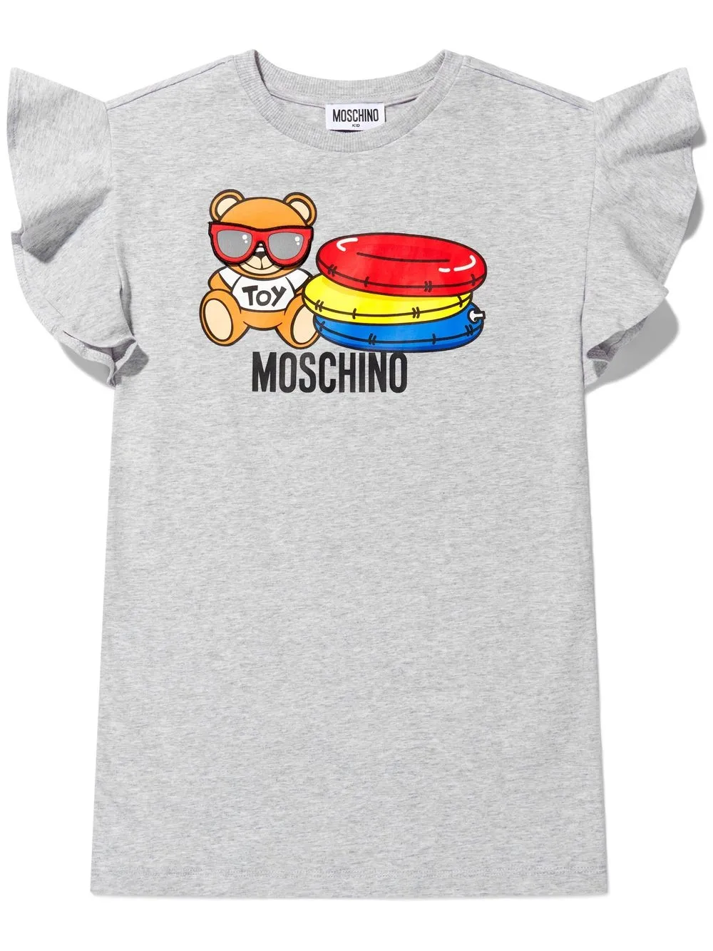 

Moschino Kids playera con estampado Teddy Bear - Gris