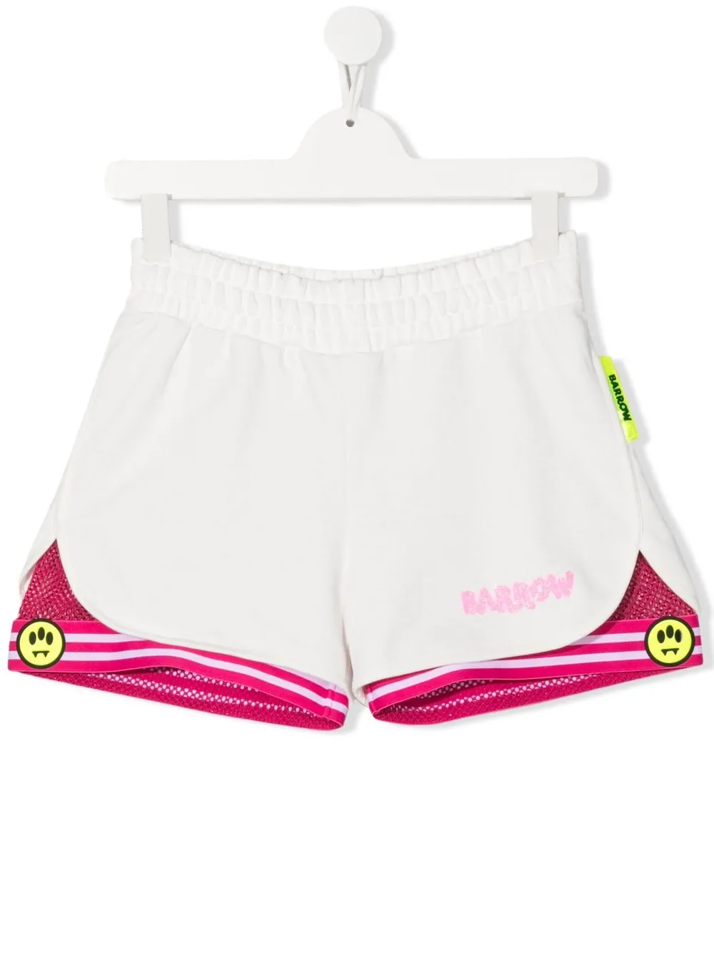 

Barrow kids TEEN logo-print mini shorts - White