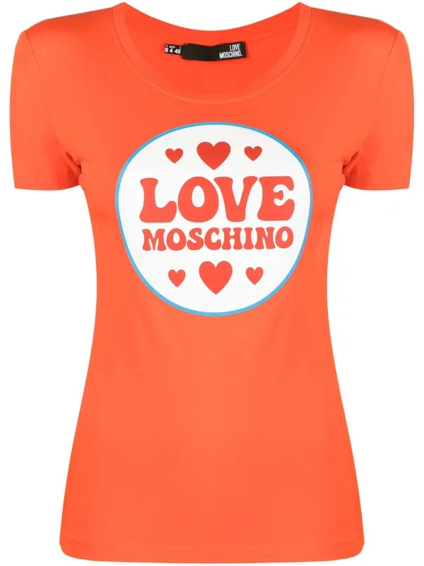 Love Moschino logo-print short-sleeve T 