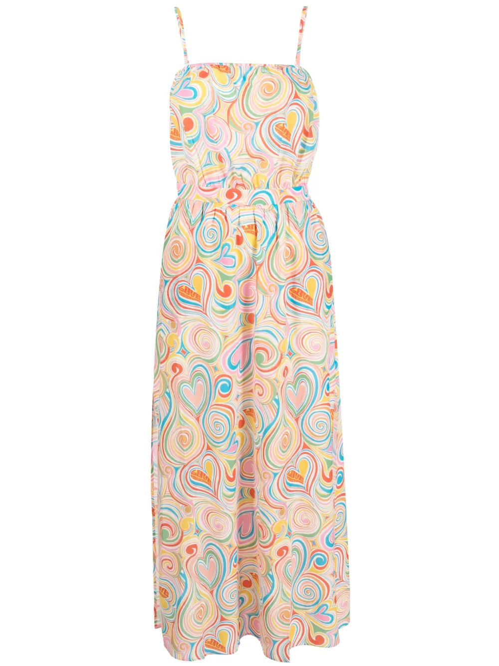 

Love Moschino vestido largo con estampado abstracto - Rosado