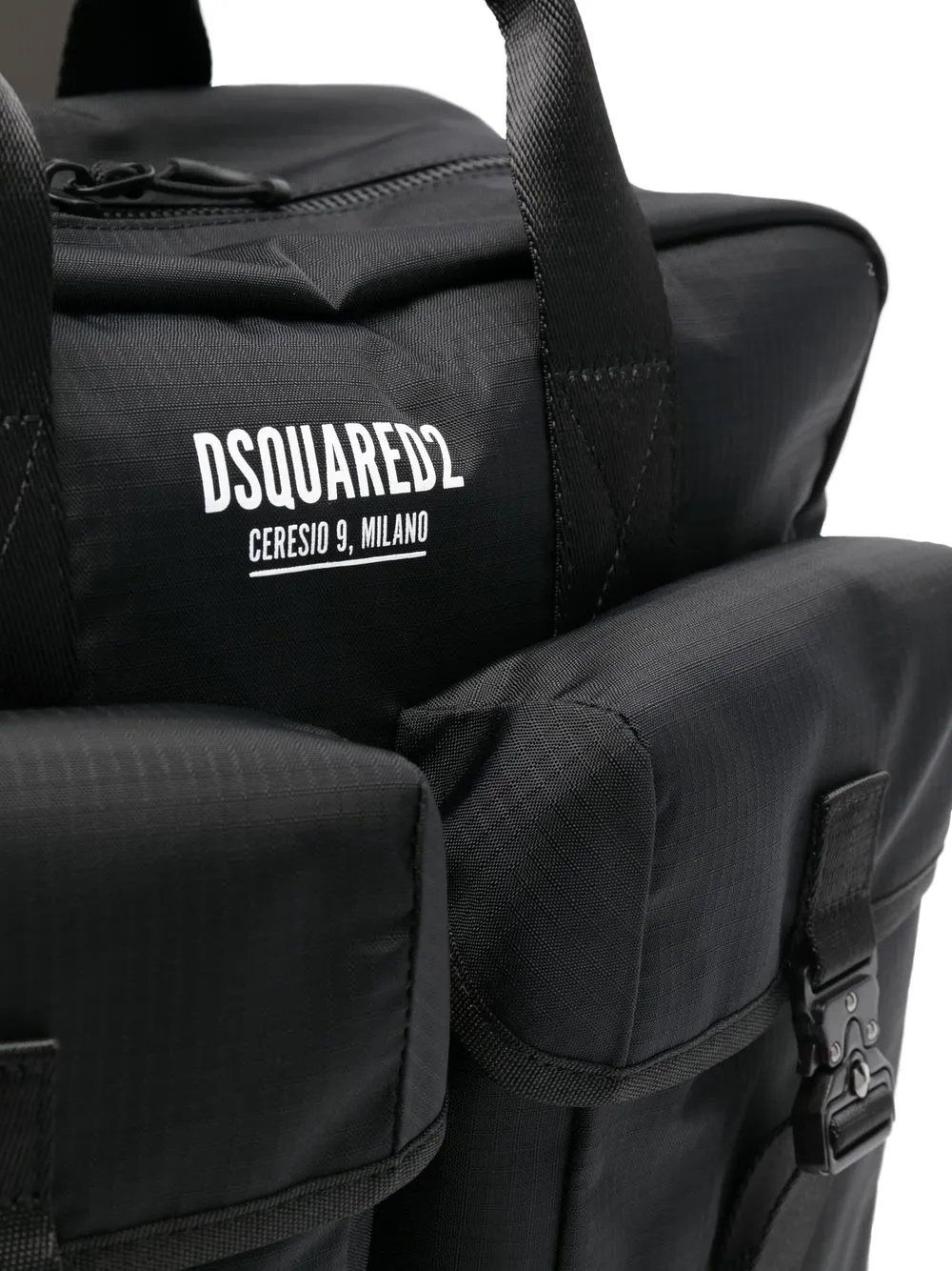 Dsquared2 Double-patch Laptop Bag In Black