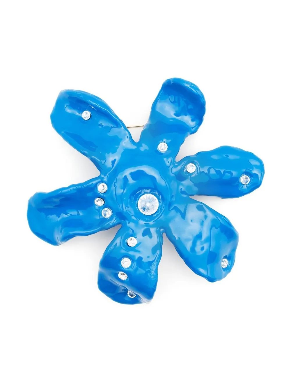 

Marni crystal-embellished ceramic brooch - Blue