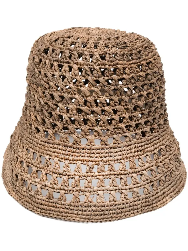 IBELIV Woven Raffia Bucket Hat - Farfetch