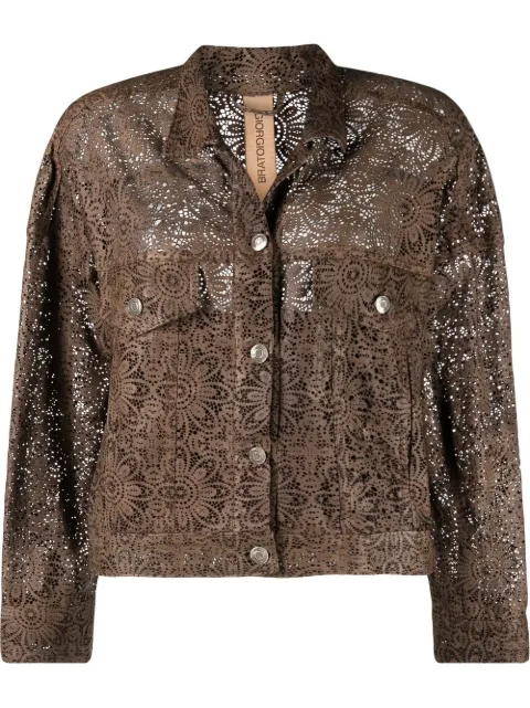 Giorgio Brato cut out-detail leather jacket