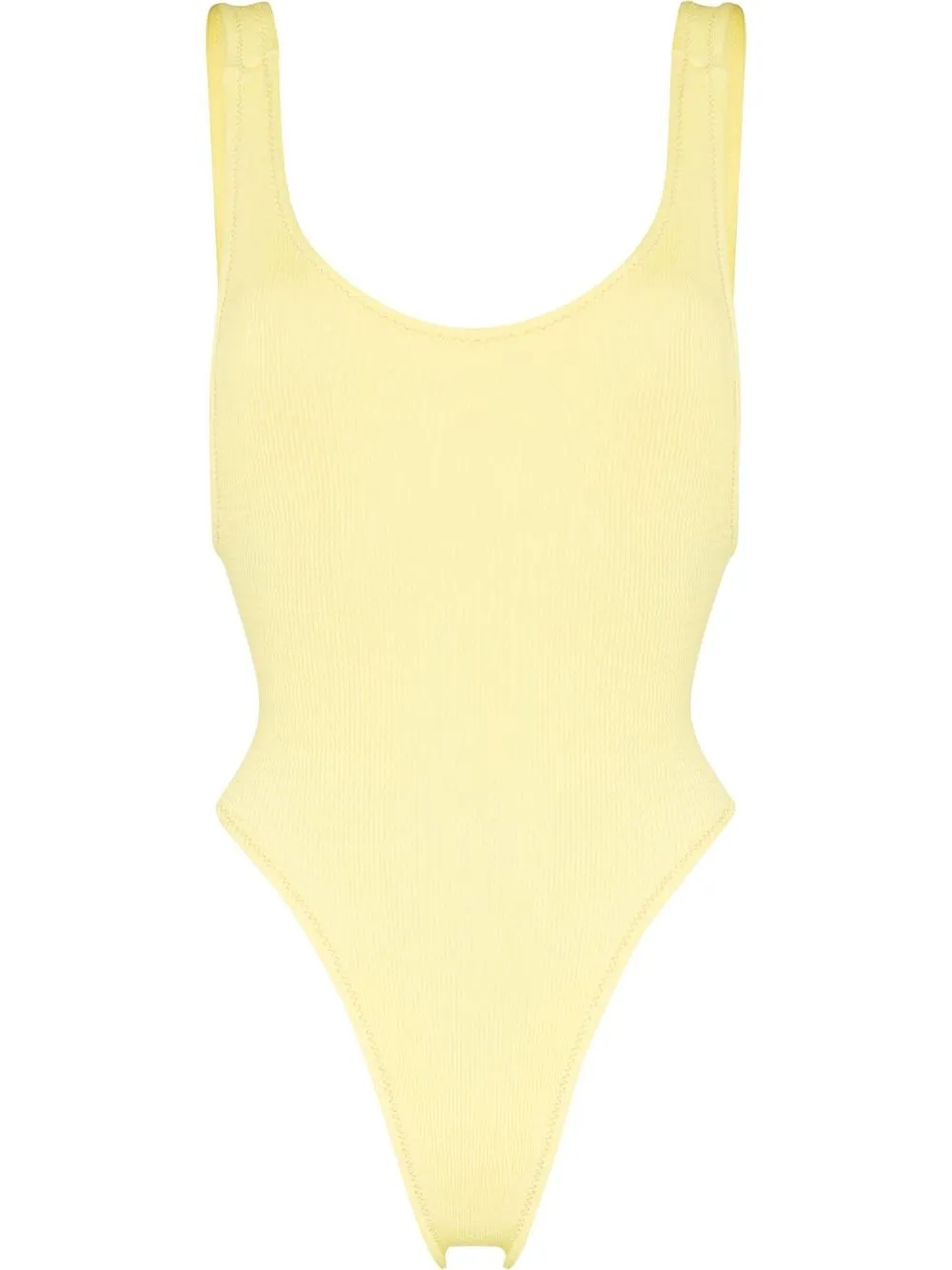 

Reina Olga Ruby Scrunch scoop-neck swimsuit - Yellow