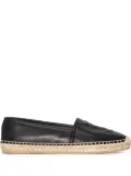 Saint Laurent embossed-logo leather espadrilles - Black