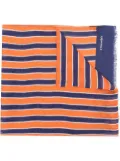 Church's striped linen scarf - Blue