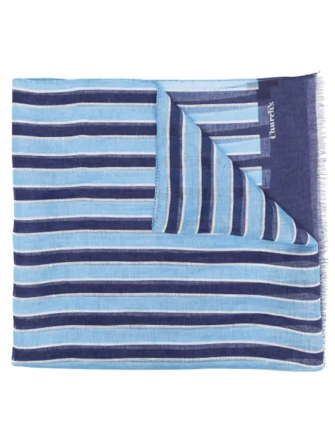 striped linen scarf
