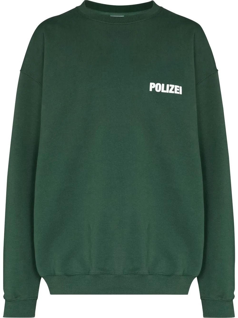 VETEMENTS Polizei-print Crew Neck Sweatshirt - Farfetch