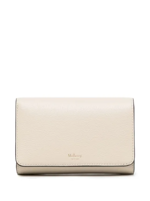 Mulberry pebbled logo lettering wallet