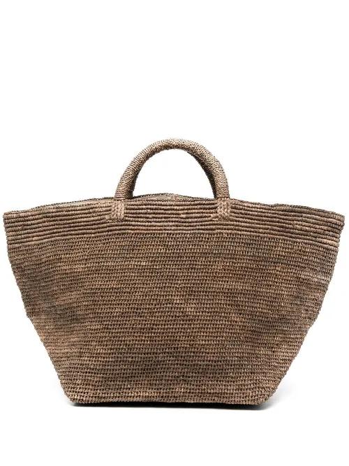 IBELIV sac cabas en raphia - Marron - IBELIV - Modalova