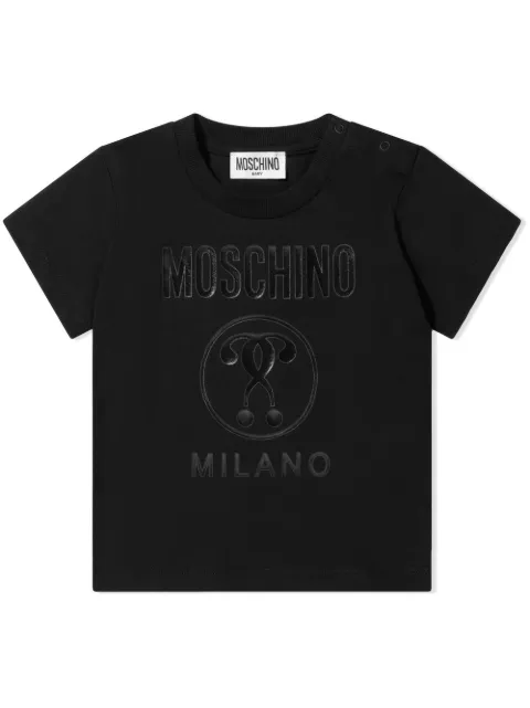 Moschino Kids تيشيرت برقبة مستديرة وطبعة شعار الماركة