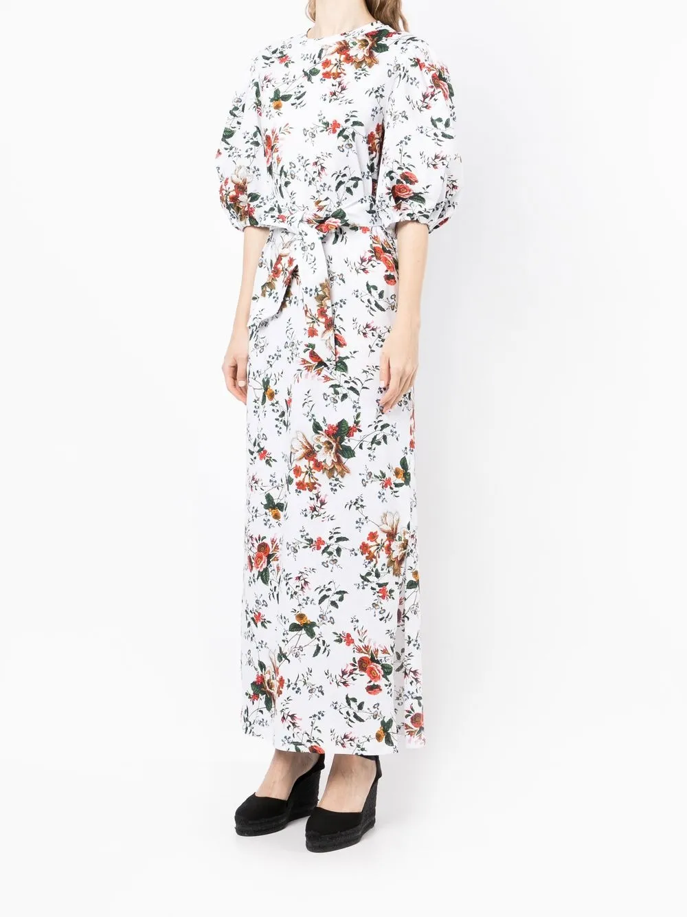 Erdem Puff-sleeve Maxi Shirt Dress In White