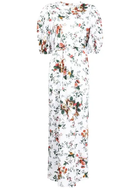 ERDEM vestido camisero de manga farol