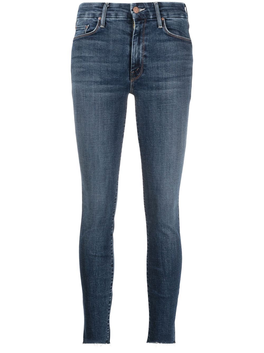 

MOTHER skinny jeans con efecto envejecido - Azul