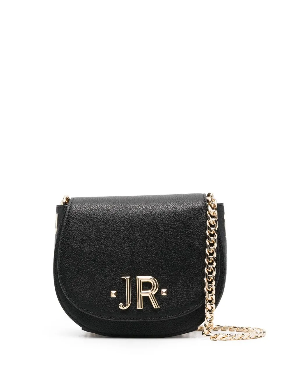 

John Richmond logo-lettering faux-leather shoulder bag - Black