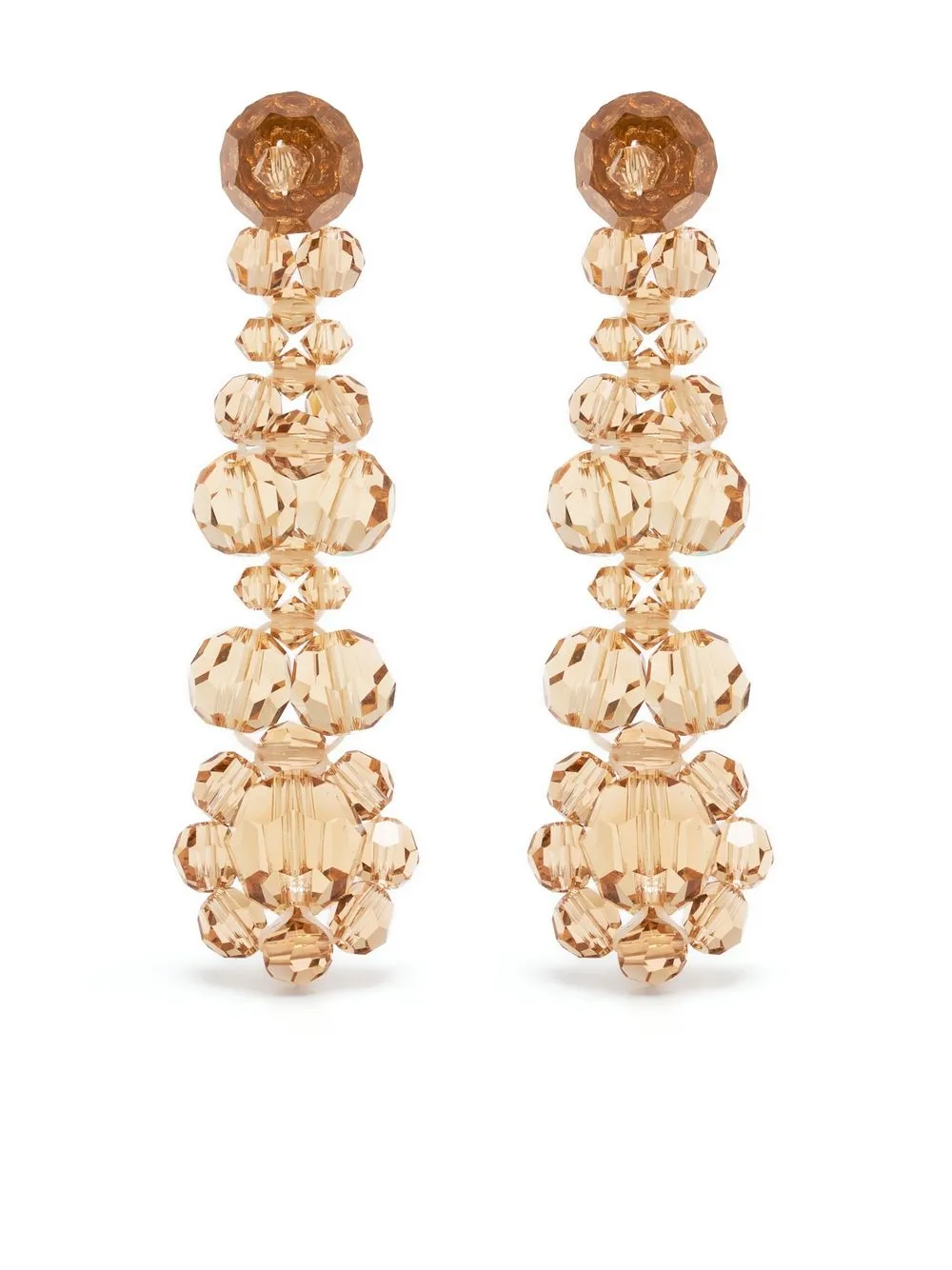 

Simone Rocha aretes con apliques de cristal - Neutro