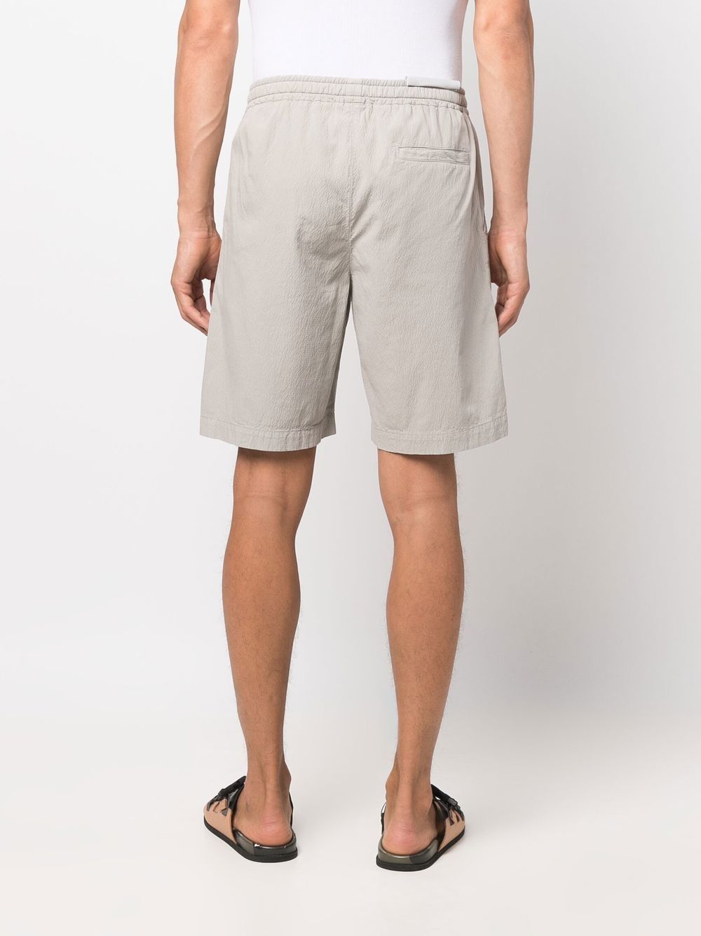 Shop Zegna Drawstring-waist Bermuda Shorts In Neutrals