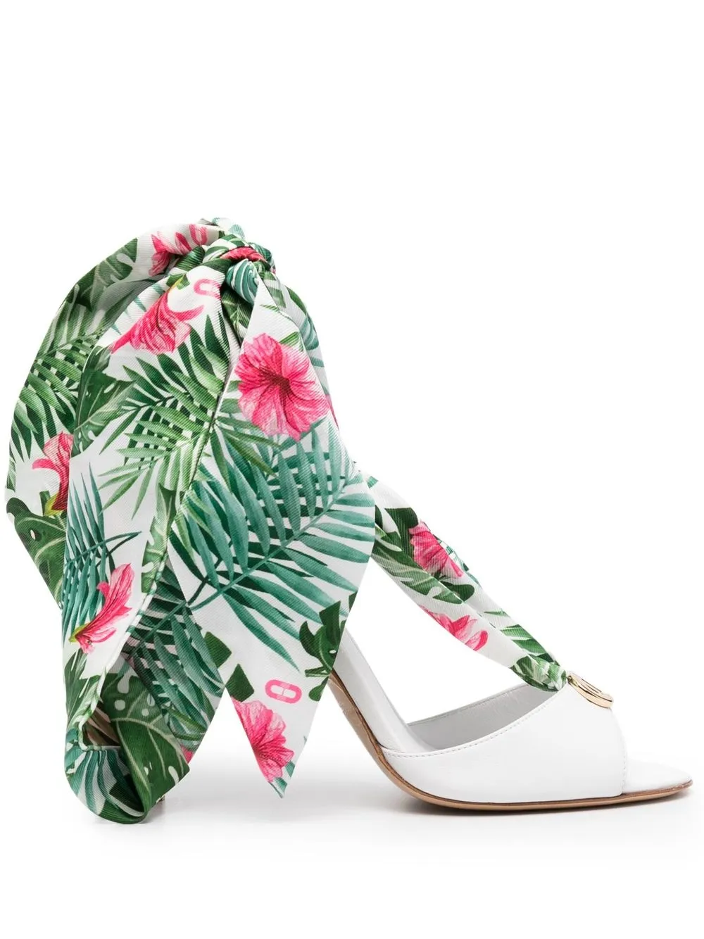 

Dee Ocleppo Evelyn scarf-detail sandals - White