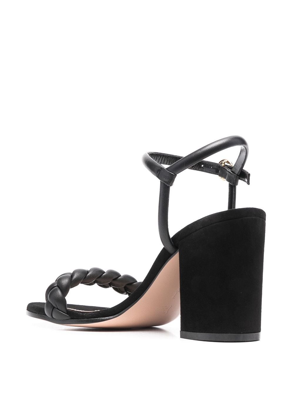 Shop Gianvito Rossi Braided Open-toe Sandals In Black