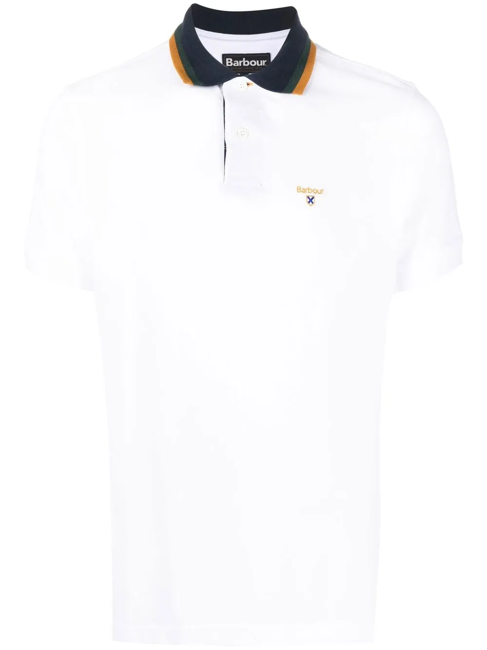 

Barbour playera tipo polo con diseño color block - Blanco