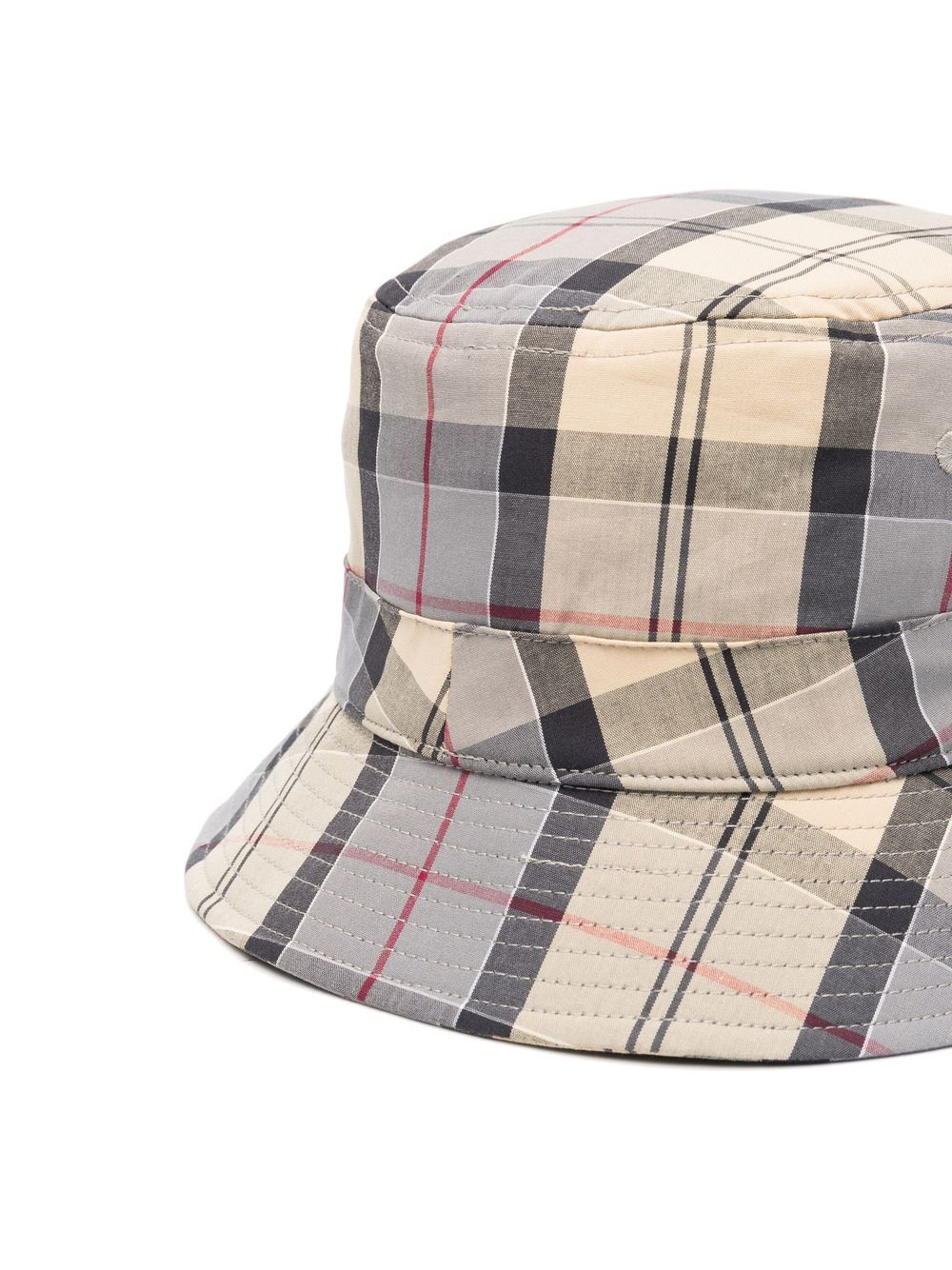 Shop Barbour Check-print Bucket Hat In Grau