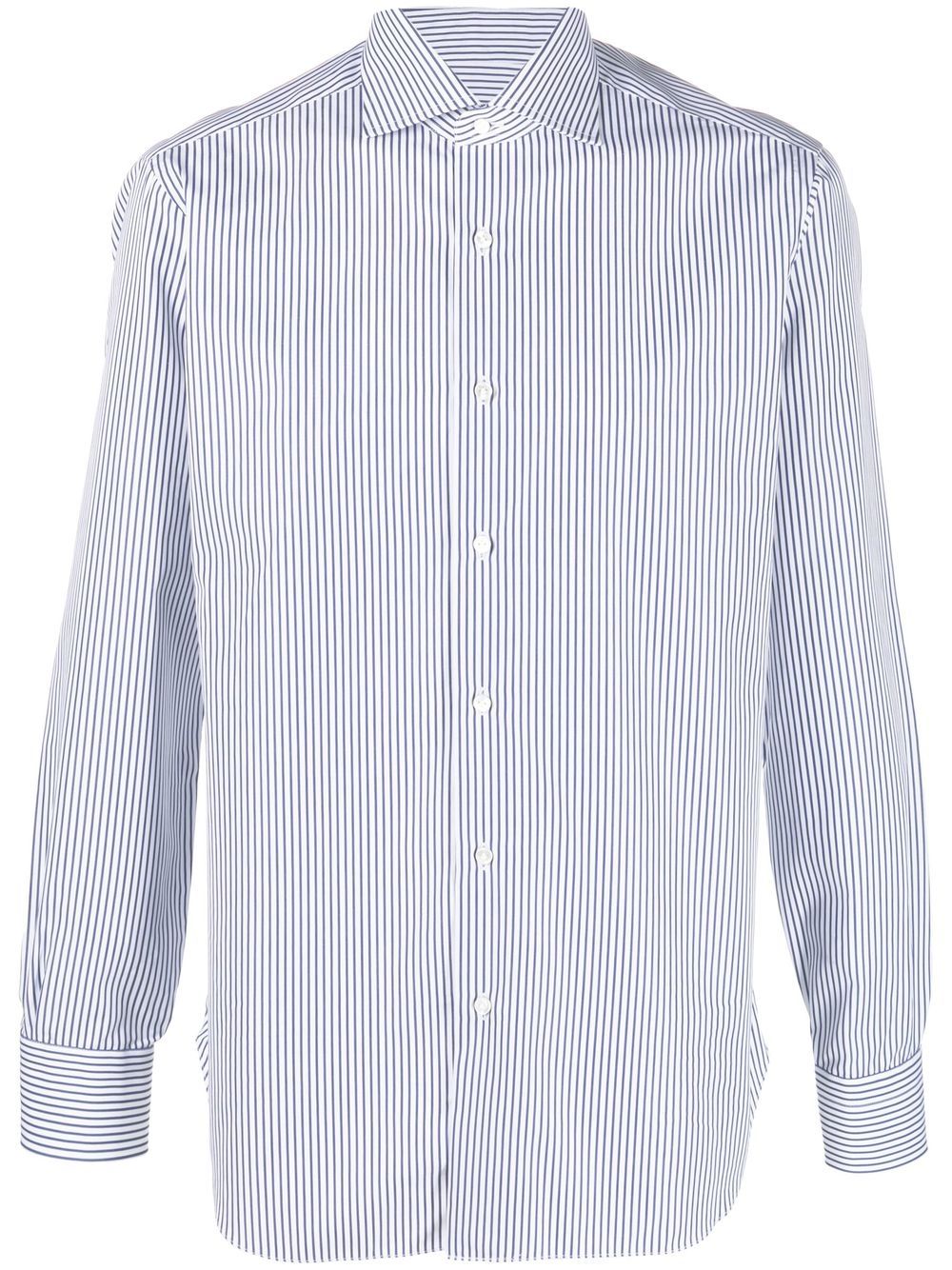 

Barba striped long-sleeve shirt - White