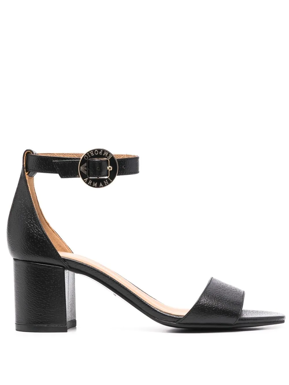 

Emporio Armani ankle-buckle leather sandals - Black