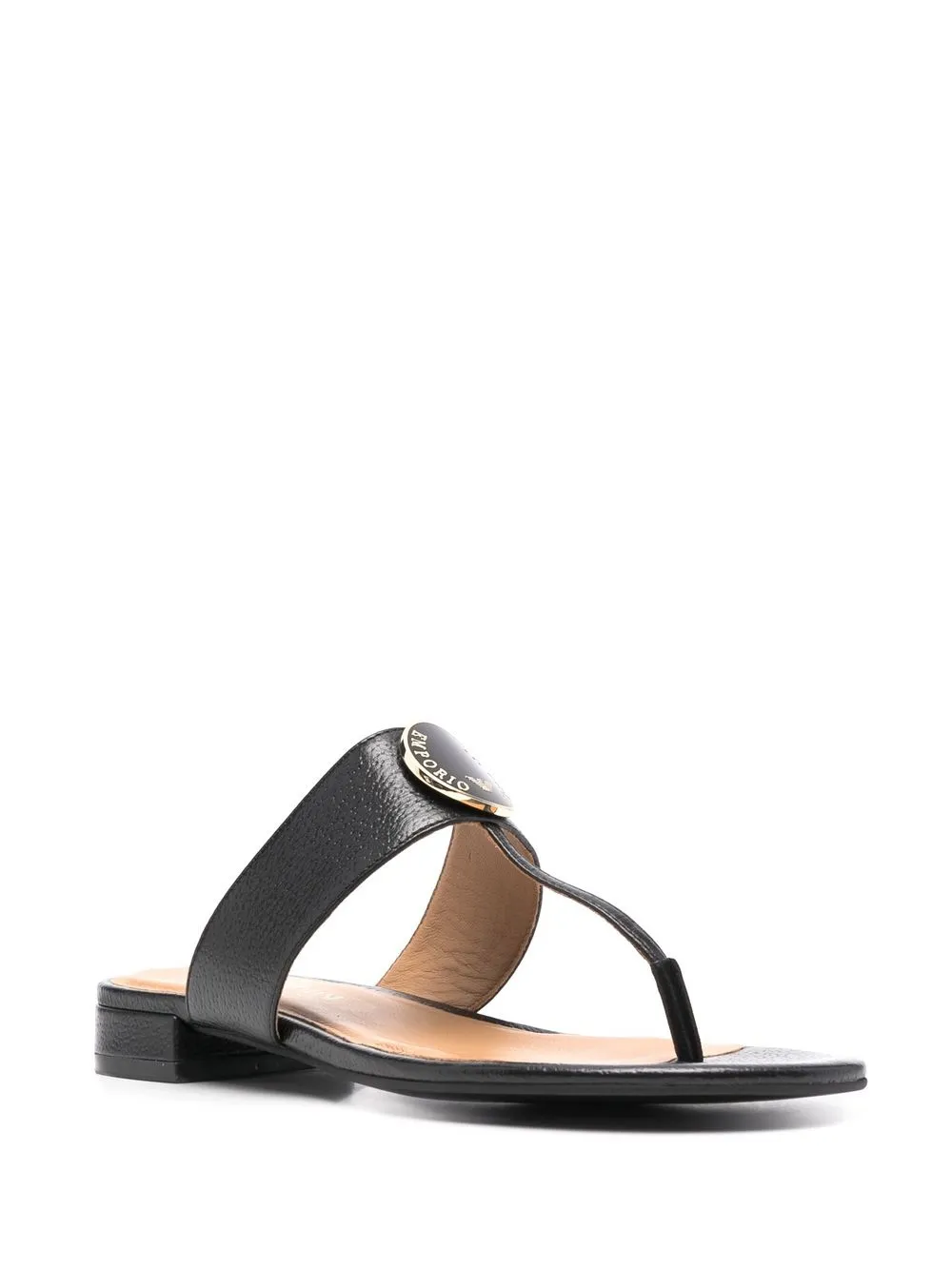 Emporio Armani Sandalen met logoplakkaat - Zwart