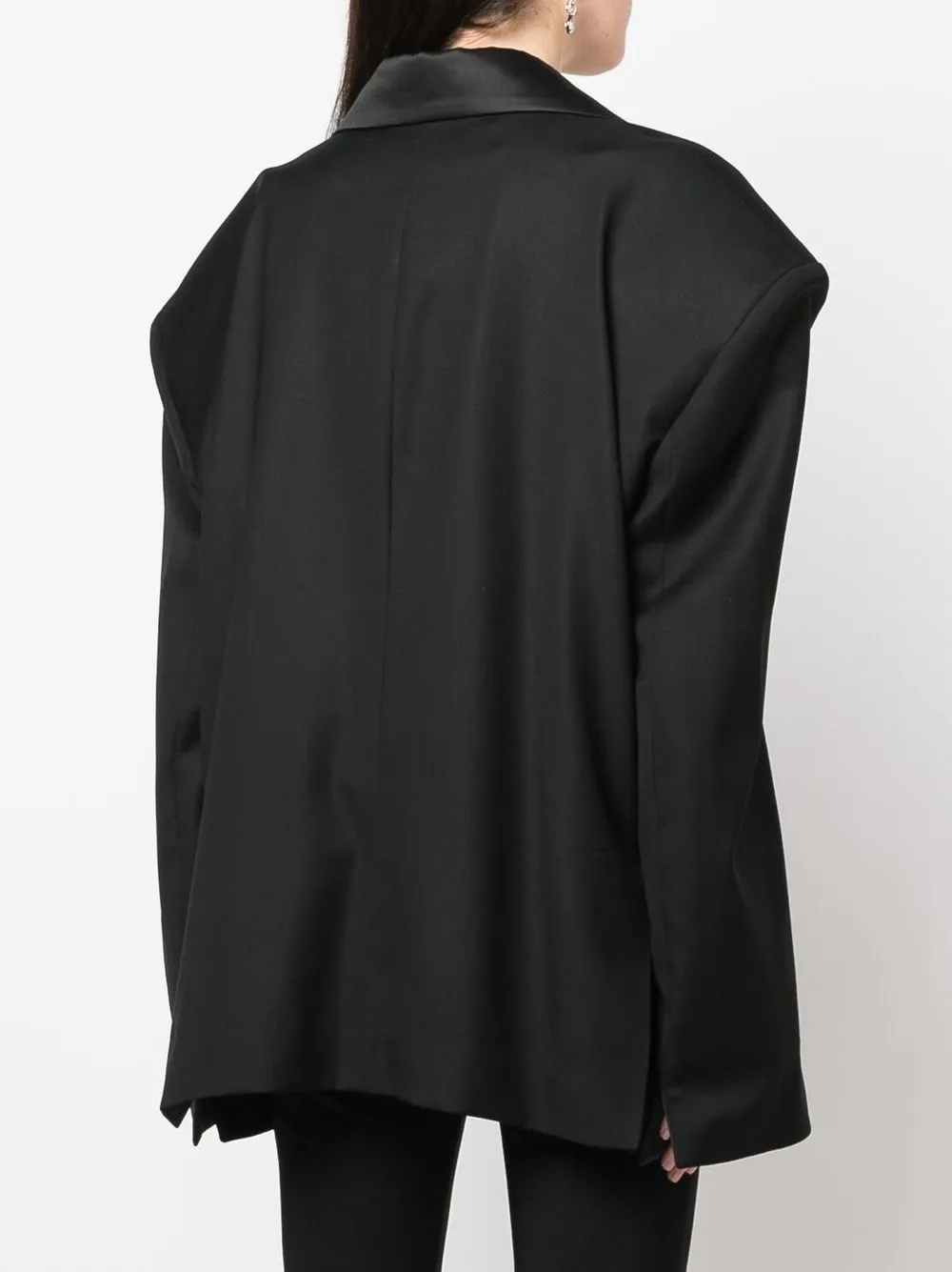 Almaz Double-breasted Oversized Blazer In Black