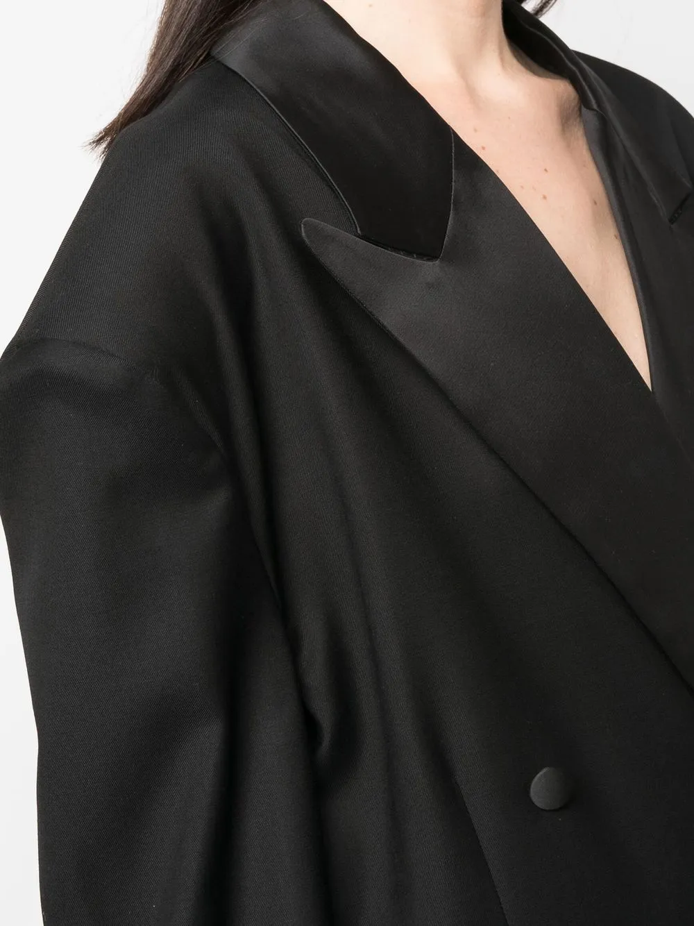 Almaz Double-breasted Oversized Blazer In Black