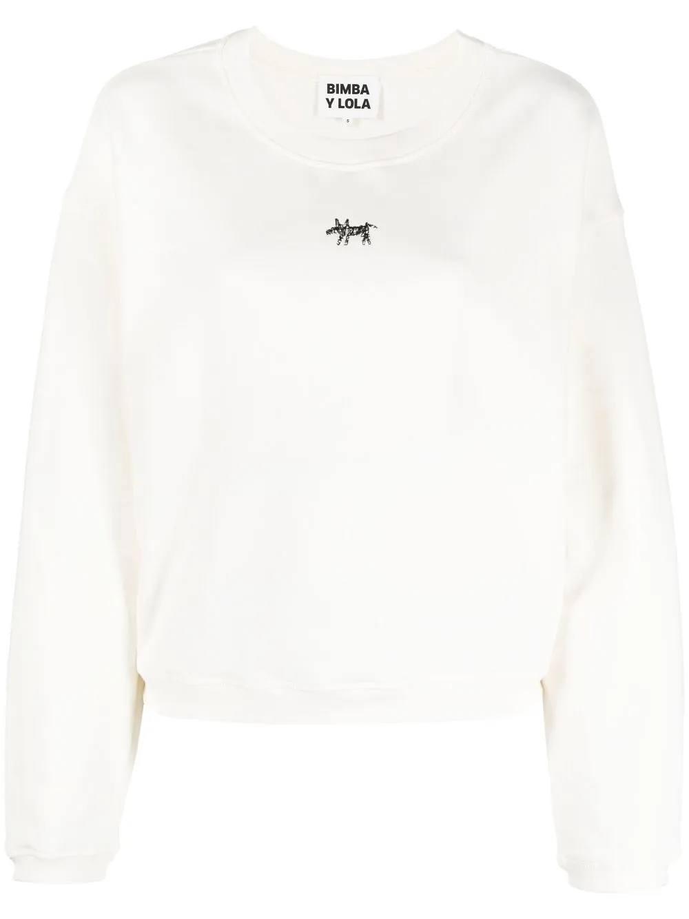 

Bimba y Lola sudadera con logo estampado - Blanco