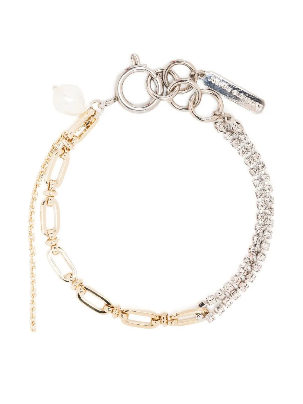 

Justine Clenquet pearl-embellished chain-link bracelet - Gold