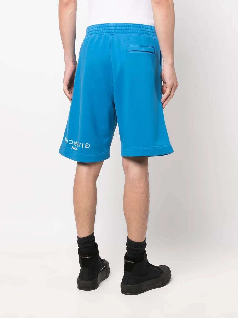 Givenchy x Josh Smith shorts met logoprint Blauw