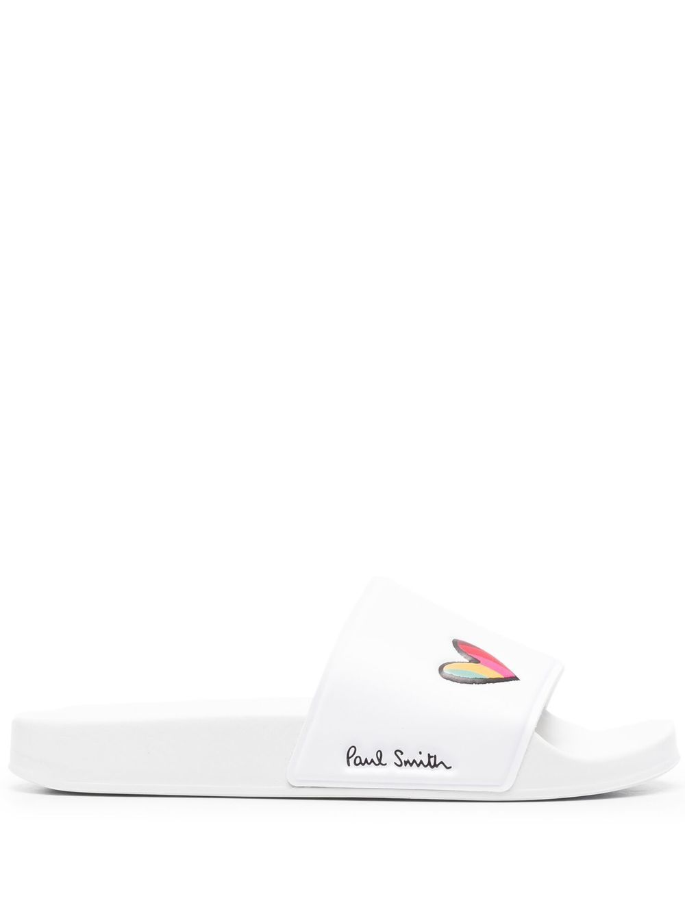 

Paul Smith heart-print slides - White