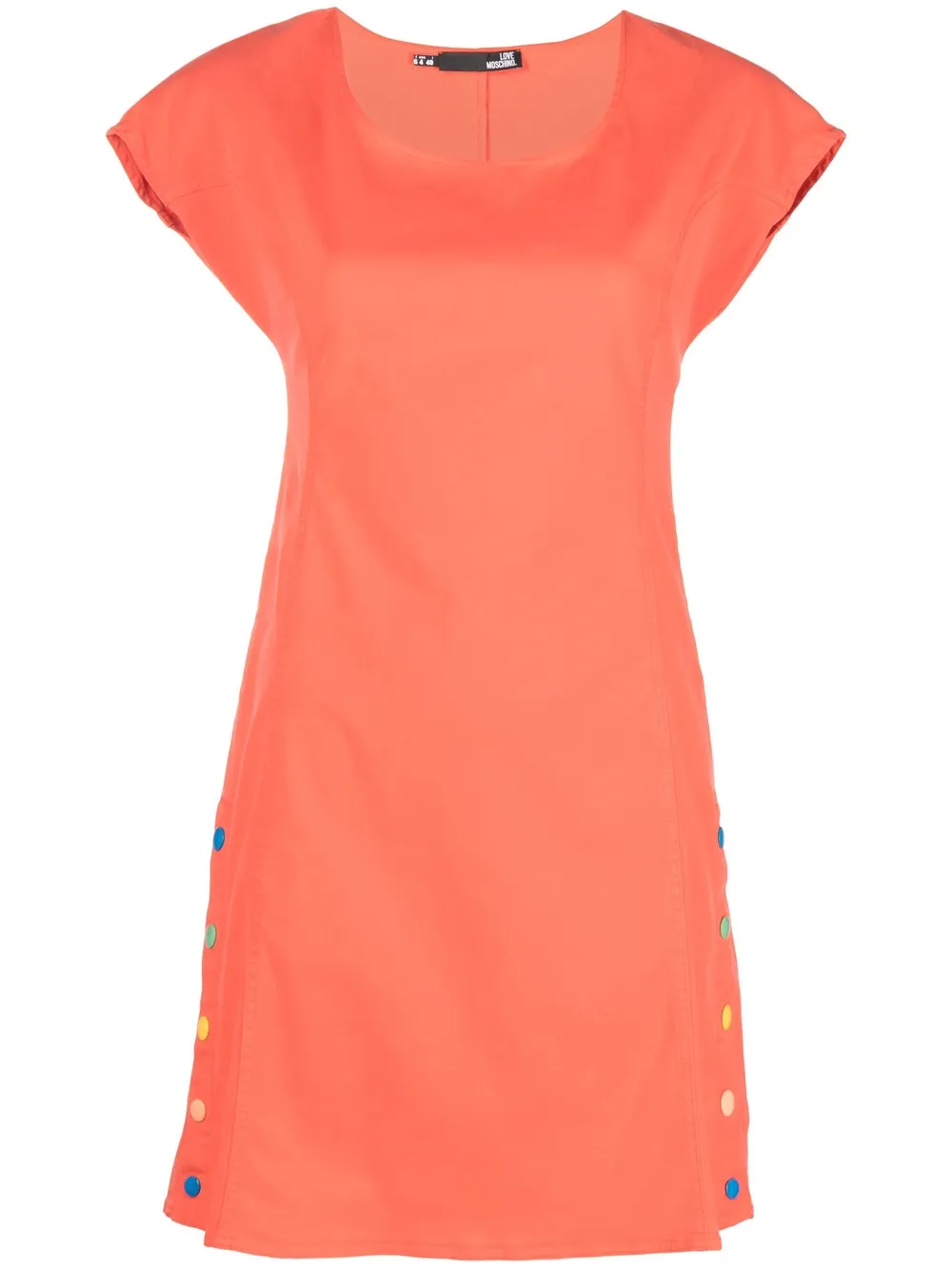 

Love Moschino studded cap-sleeve mini dress - Orange