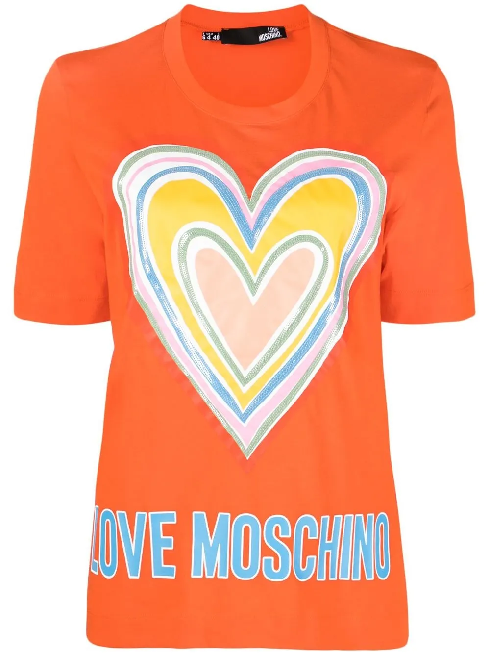 

Love Moschino playera manga corta con logo estampado - Naranja