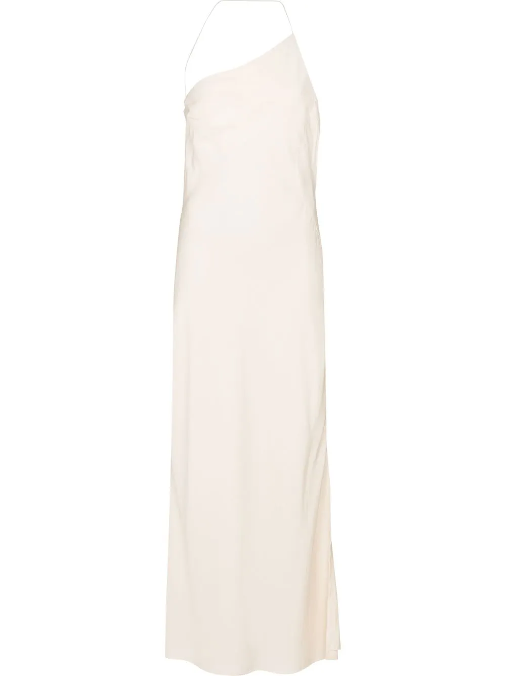 St Agni Asymmetric One-shoulder Maxi Dress In Neutrals