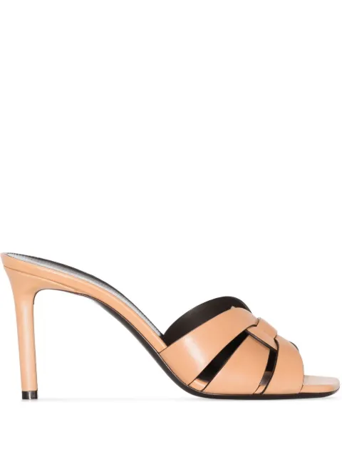 Saint Laurent Tribute 90mm interwoven mules