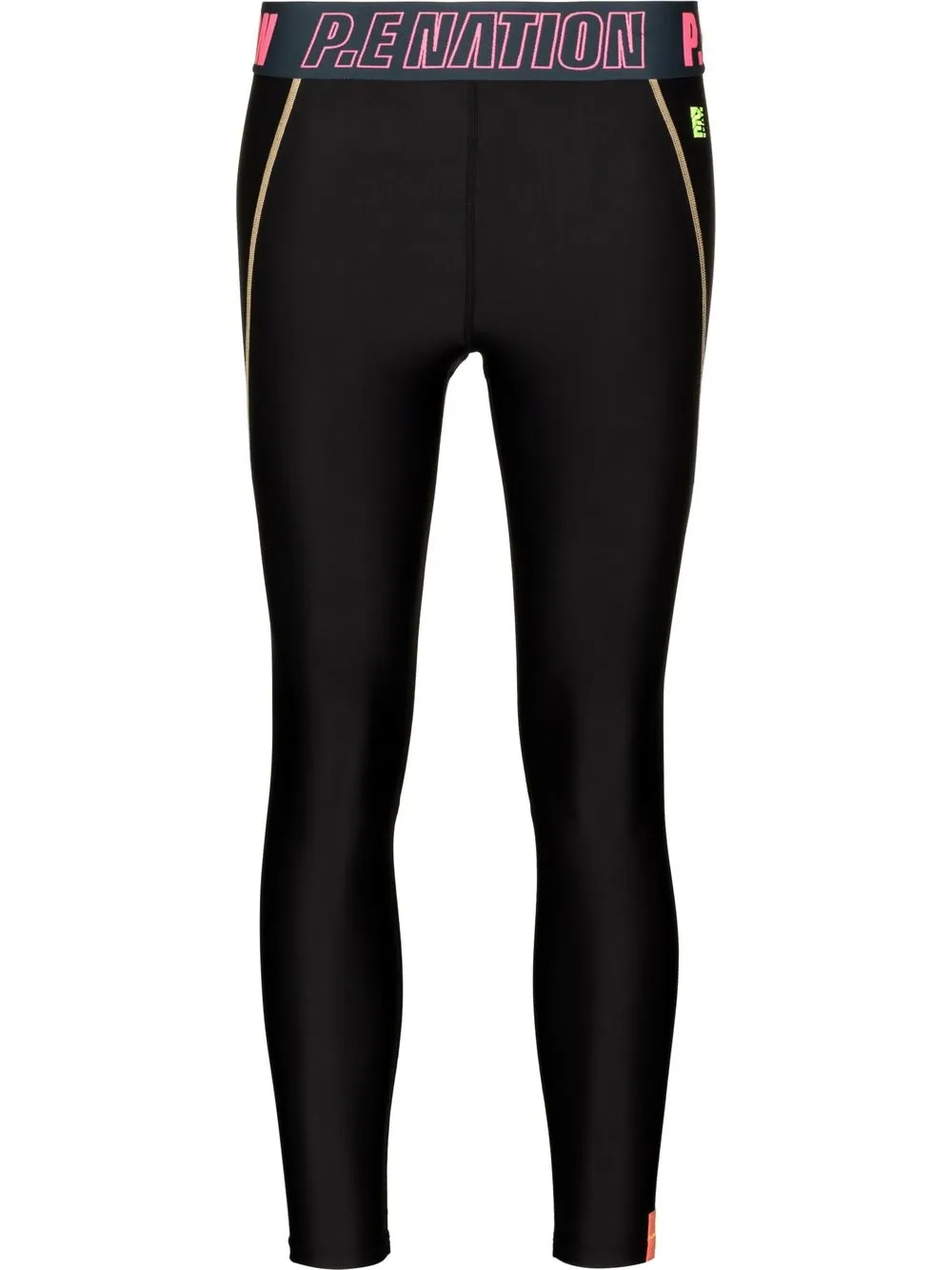 

P.E Nation In Play whipstitch-detail 7/8 leggings - Black