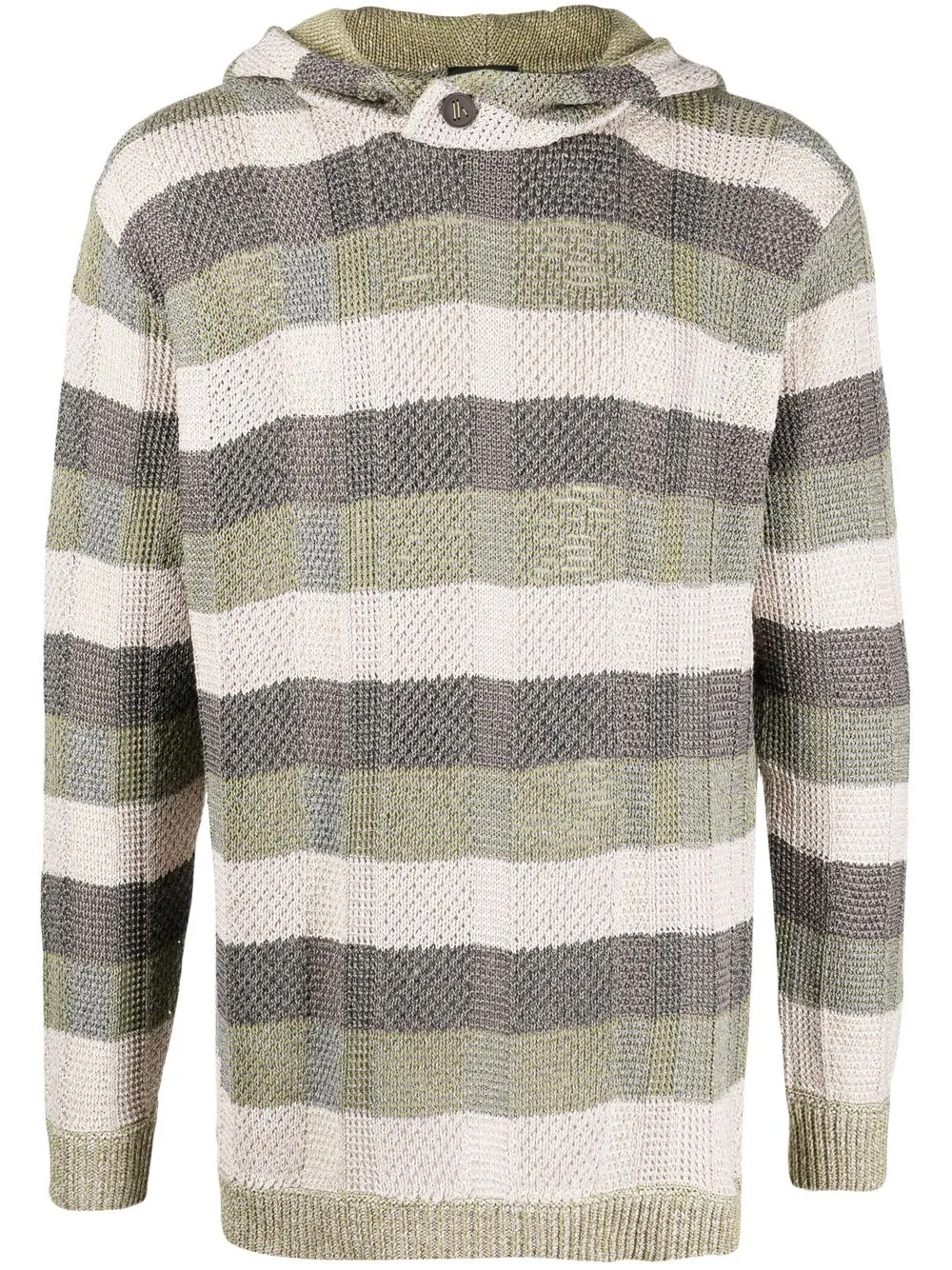 

Emporio Armani hoodie tejida a rayas - Verde