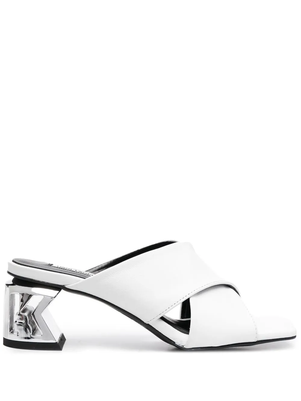 

Karl Lagerfeld sandalias con tiras cruzadas - Blanco