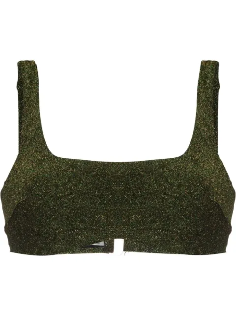 Form and Fold The Crop Moss bikini top