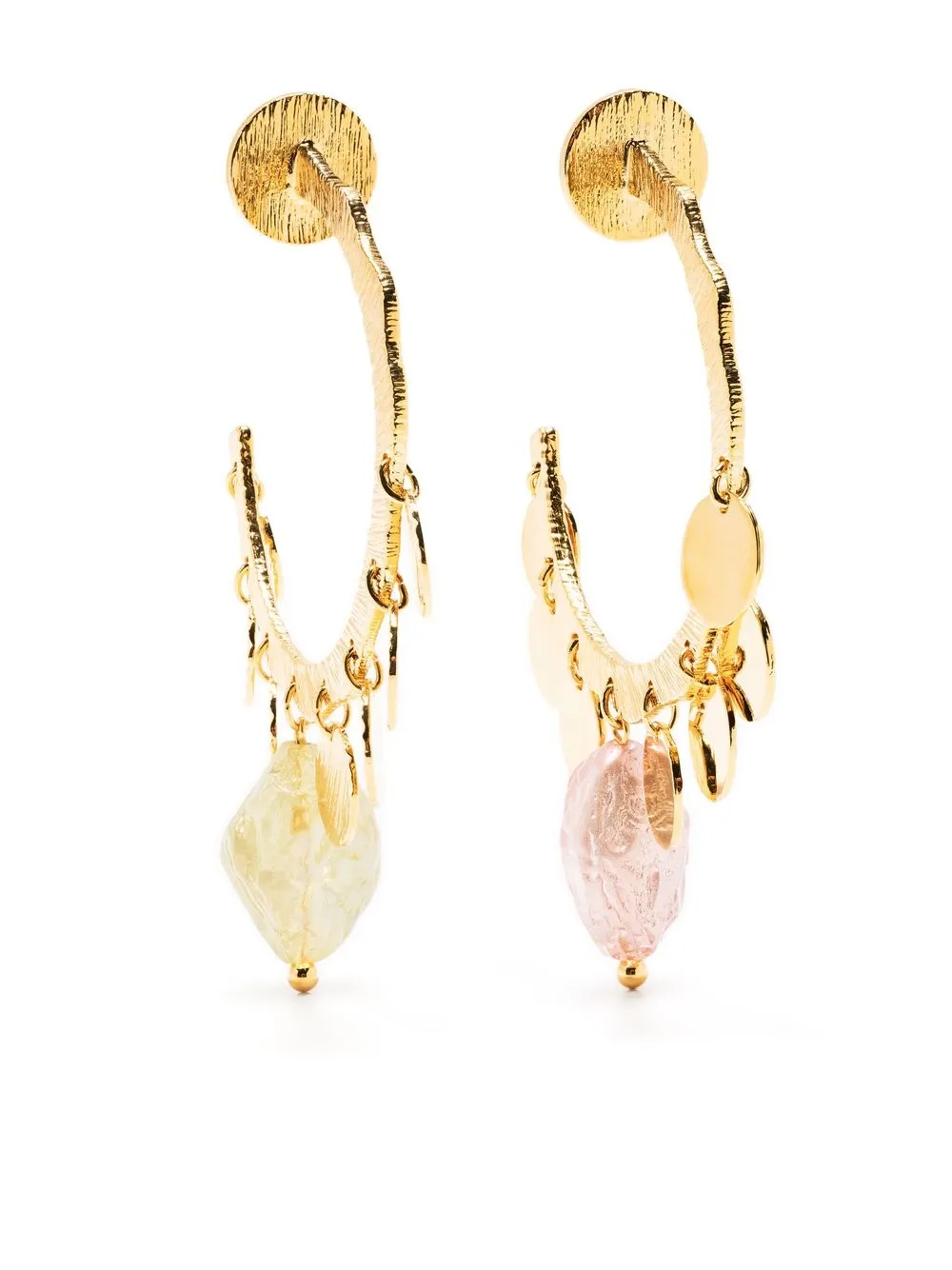 

Maria Lucia Hohan Gia stone-embellished hoop earrings - Gold