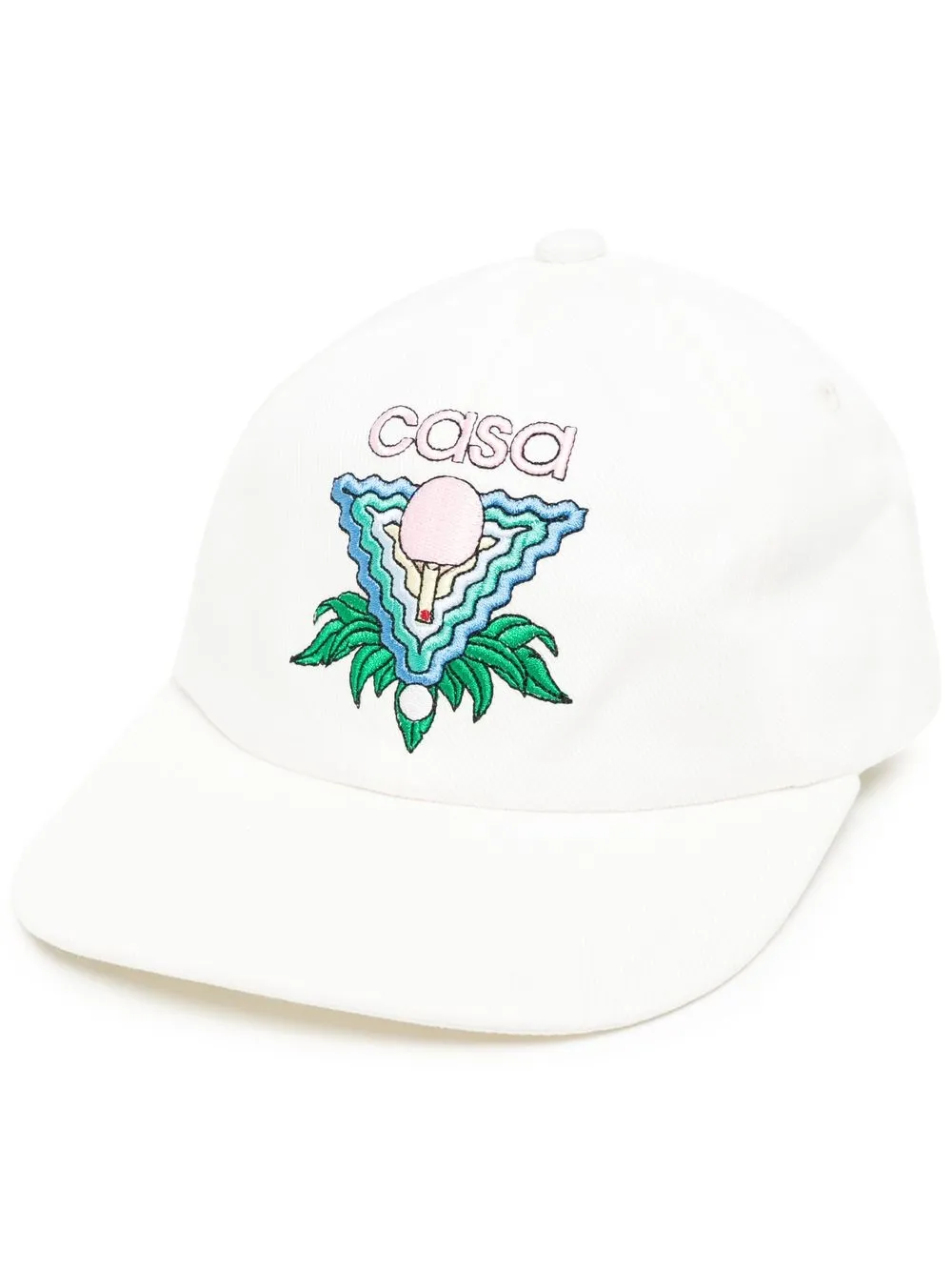 

Casablanca Tennis Clup embroidered-logo cap - White