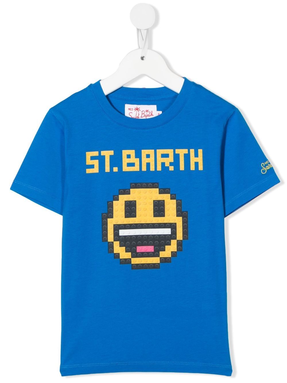 Mc2 Saint Barth Pixel Print T-shirt In Blue