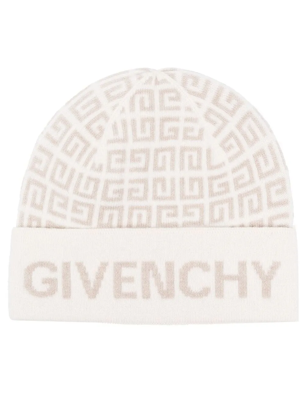 

Givenchy gorro tejido con motivo 4G en intarsia - Blanco