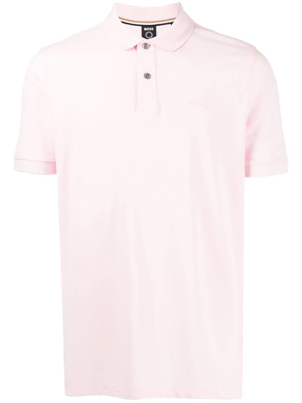 

BOSS playera tipo polo con logo bordado - Rosado